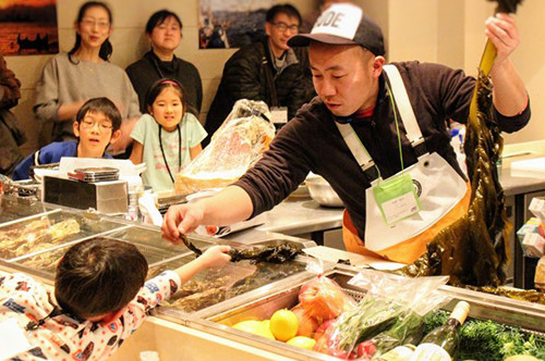 SANRIKU漁師と学ぶ生ワカメ体験　食育イベント